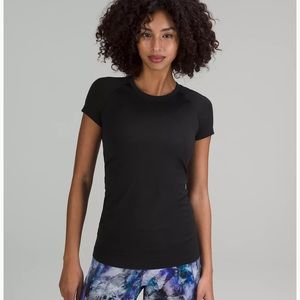 Lulu Lemon Black Swiftly Tech Short-Sleeve Shirt 2.0, Size 4